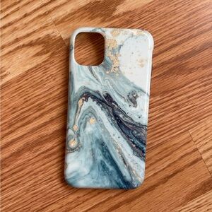 Marble Design Phone Case - Blue and Gold